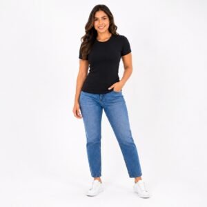Camiseta Baby Look Feminina Algodão Menegotti Fio 30.1