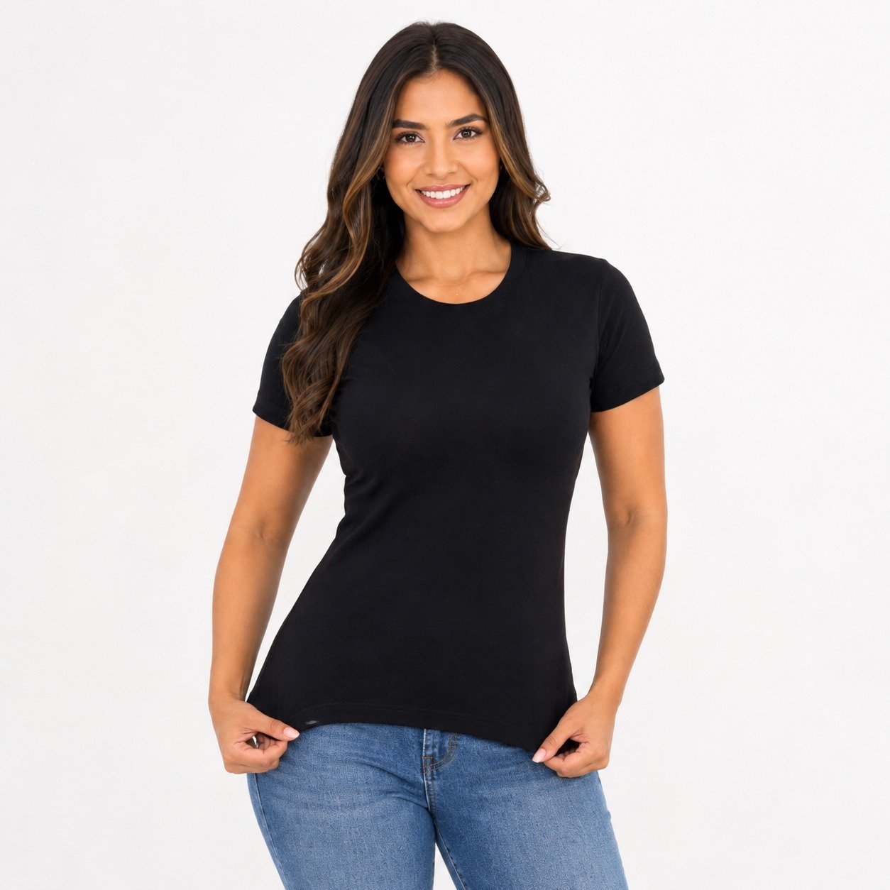 camiseta-baby-look-feminina-preta-02-detalhe-gola-e-caimento