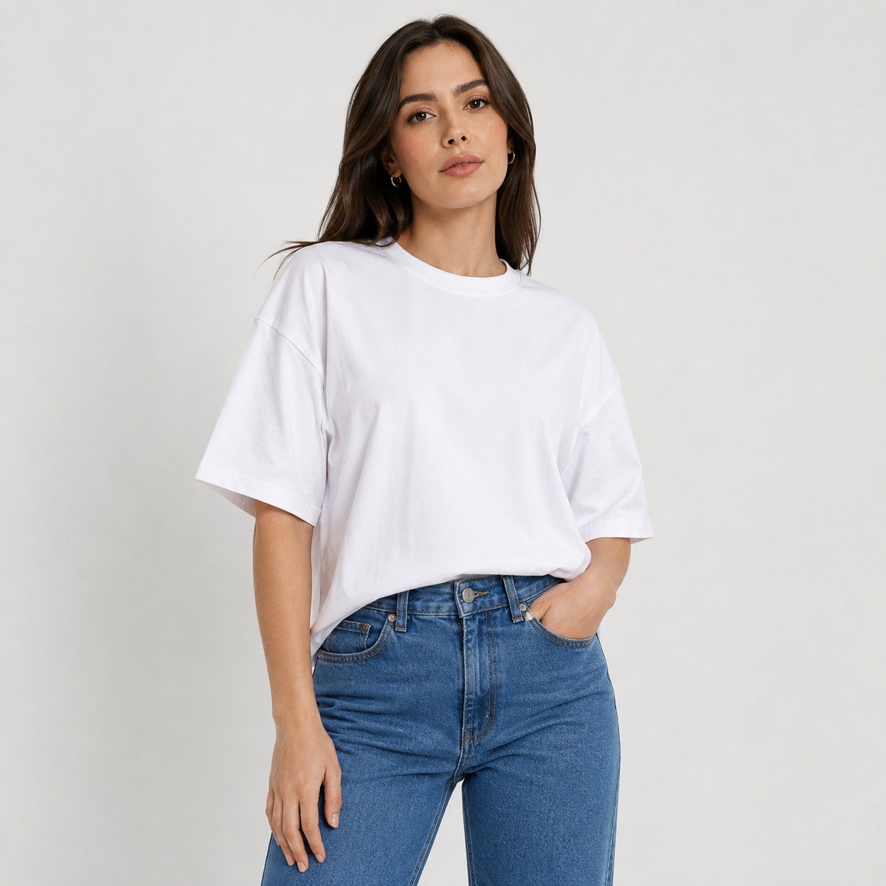 Camiseta Oversized Feminina Lisa 100% Algodao Menegotti Camiseta Oversized Feminina Lisa 100% Algodao Menegotti