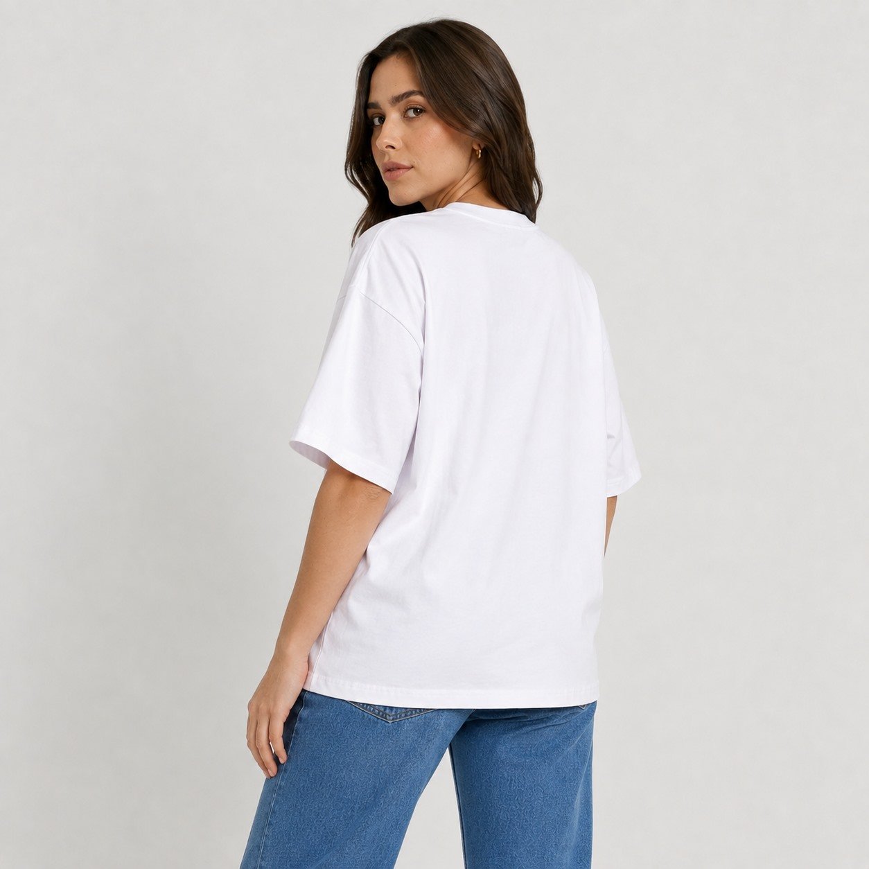 Camiseta Oversized Feminina Lisa 100% Algodao Menegotti Camiseta Oversized Feminina Lisa 100% Algodao Menegotti