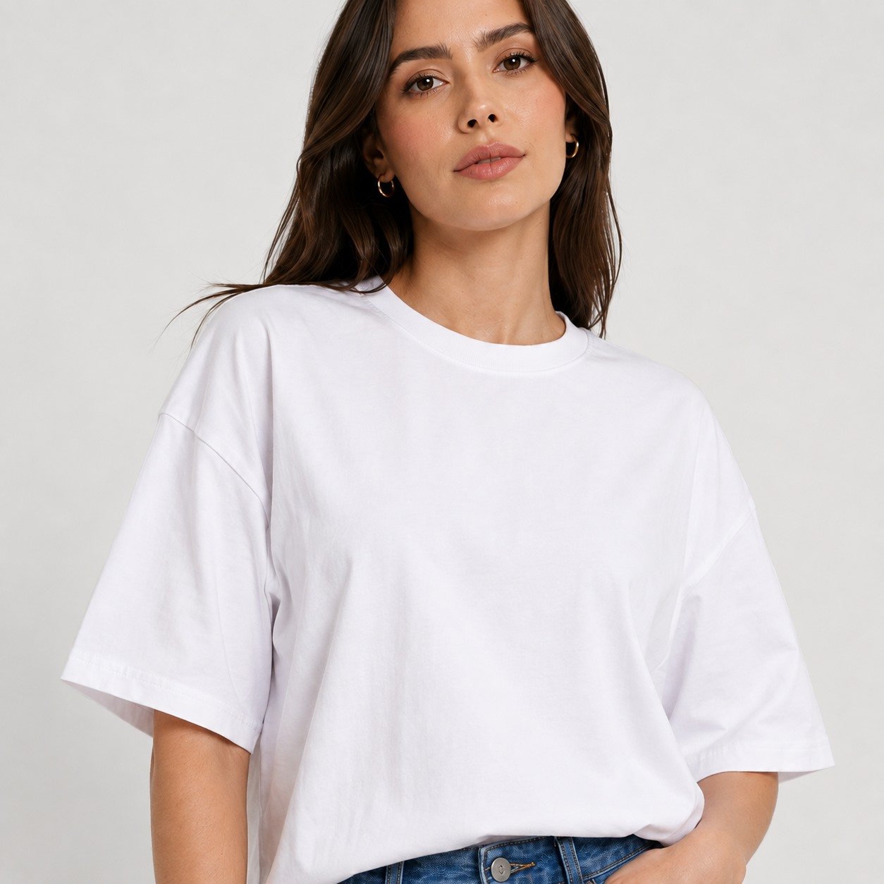 Camiseta Oversized Feminina Lisa 100% Algodao Menegotti Camiseta Oversized Feminina Lisa 100% Algodao Menegotti