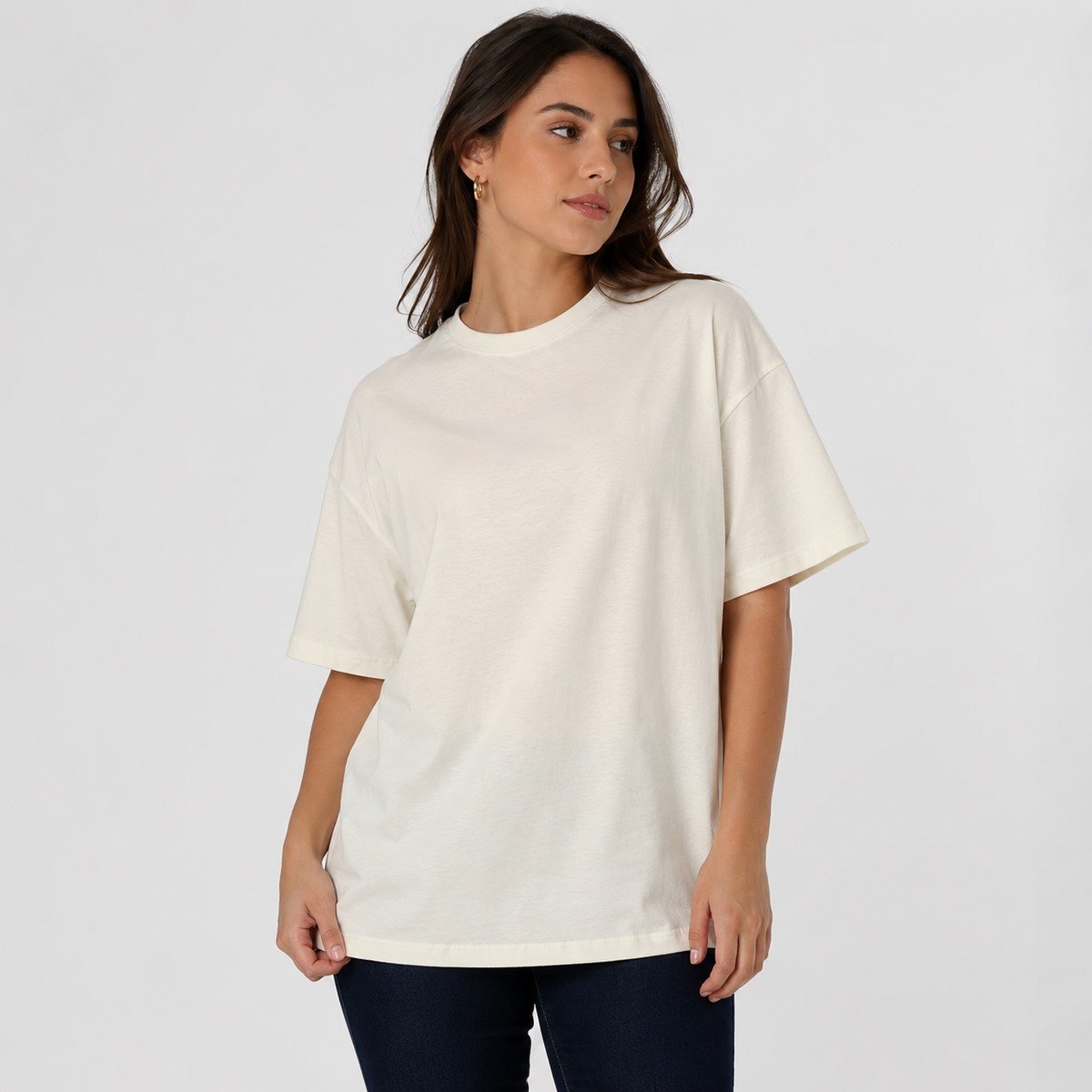 Camiseta Oversized Feminina Lisa 100% Algodao Menegotti Camiseta Oversized Feminina Lisa 100% Algodao Menegotti