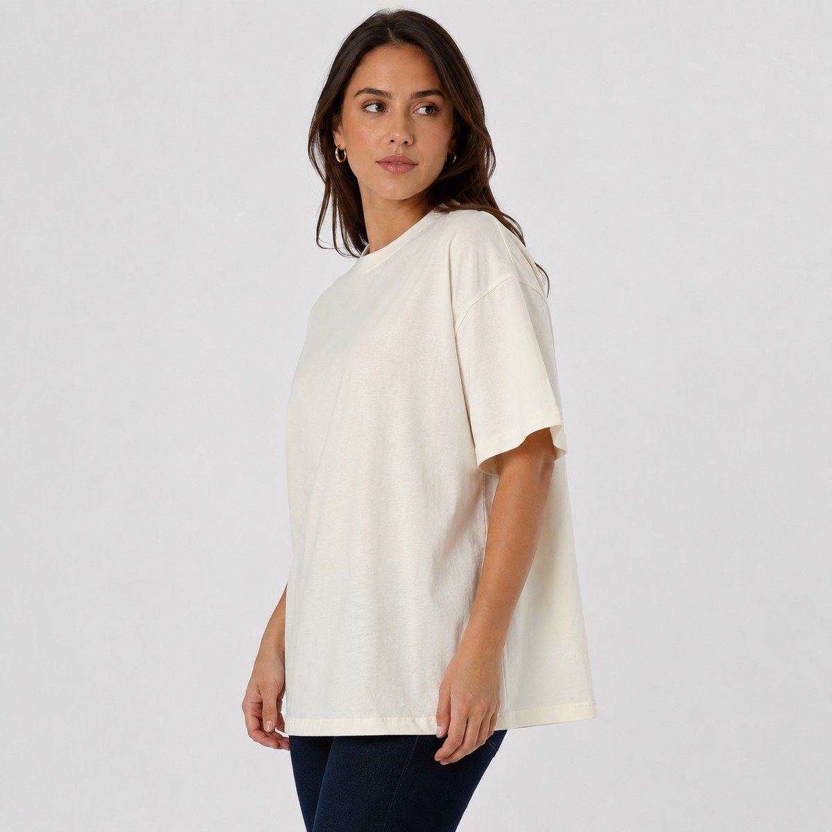Camiseta Oversized Feminina Lisa 100% Algodao Menegotti Camiseta Oversized Feminina Lisa 100% Algodao Menegotti