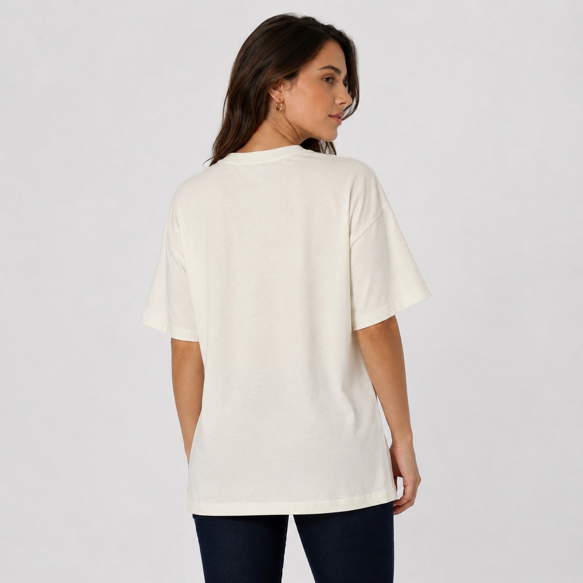 Camiseta Oversized Feminina Lisa 100% Algodao Menegotti Camiseta Oversized Feminina Lisa 100% Algodao Menegotti