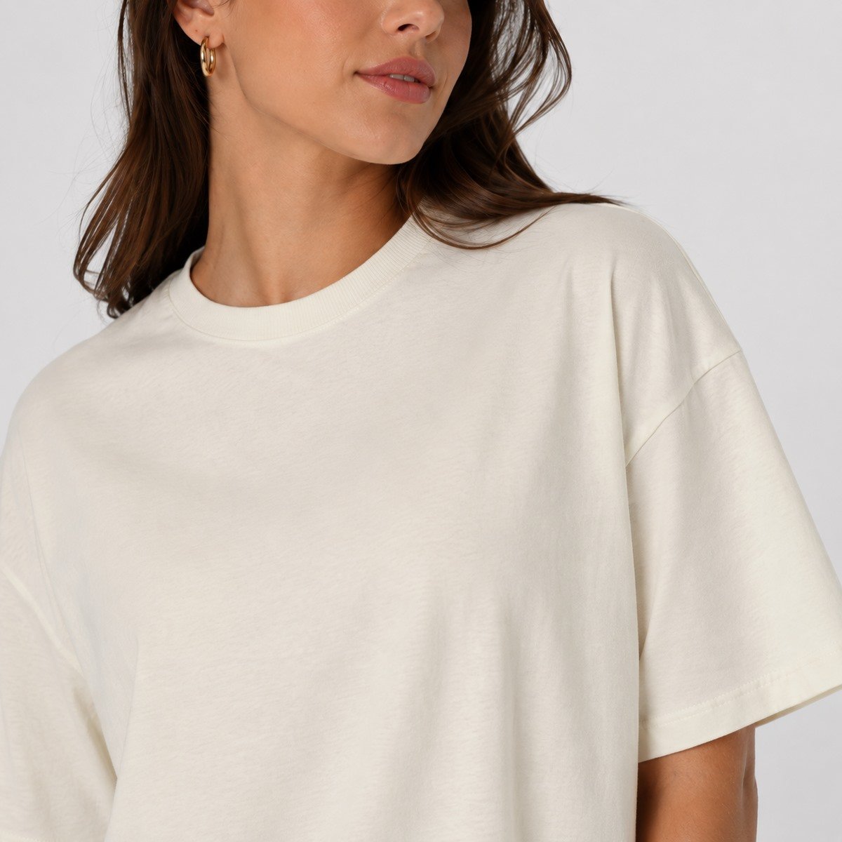 Camiseta Oversized Feminina Lisa 100% Algodao Menegotti Camiseta Oversized Feminina Lisa 100% Algodao Menegotti