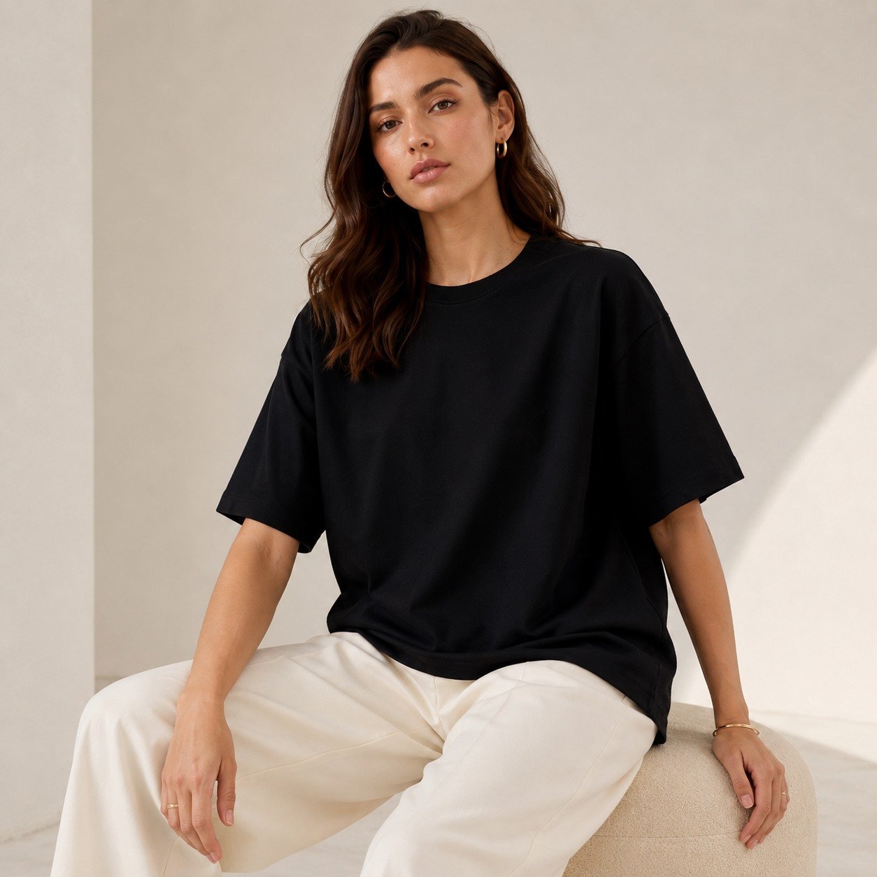 Camiseta Oversized Feminina Lisa 100% Algodao Menegotti Camiseta Oversized Feminina Lisa 100% Algodao Menegotti