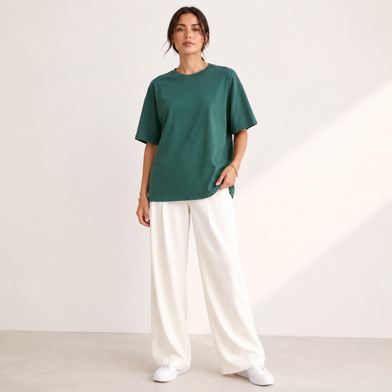 Camiseta Oversized Feminina Lisa 100% Algodao Menegotti Camiseta Oversized Feminina Lisa 100% Algodao Menegotti