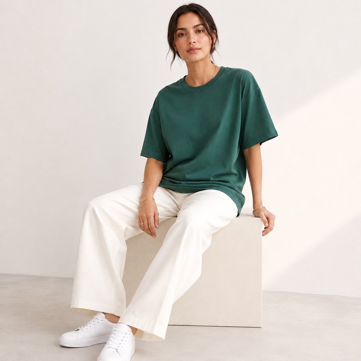 Camiseta Oversized Feminina Lisa 100% Algodao Menegotti Camiseta Oversized Feminina Lisa 100% Algodao Menegotti