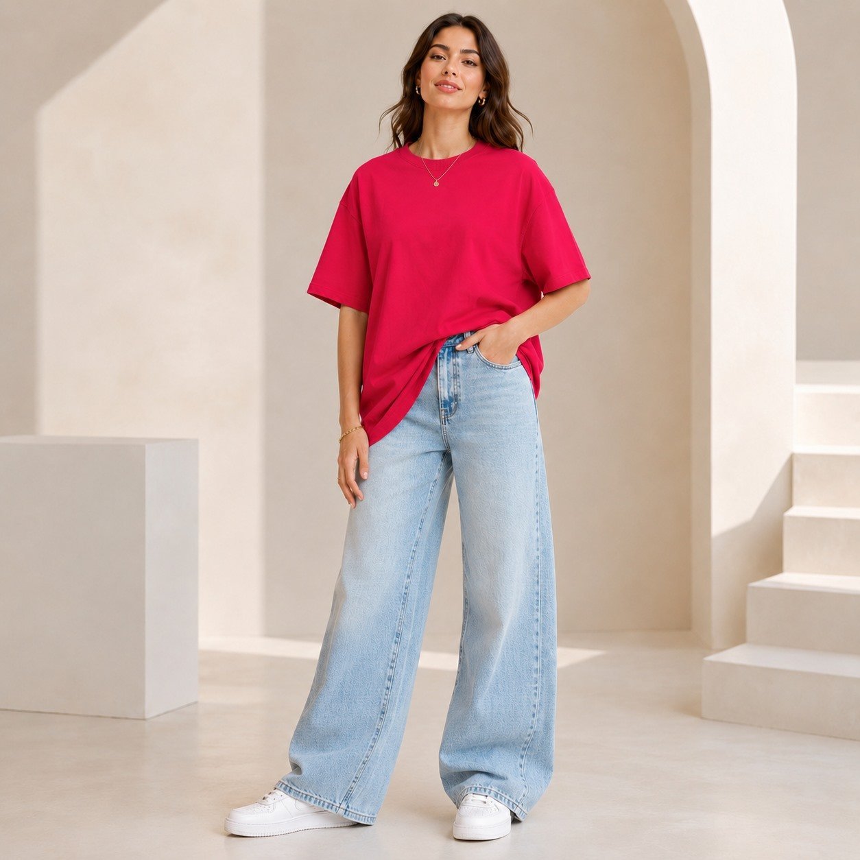 camiseta-oversized-feminina-vermelho-escuro-05-modelo-frente-alternativa