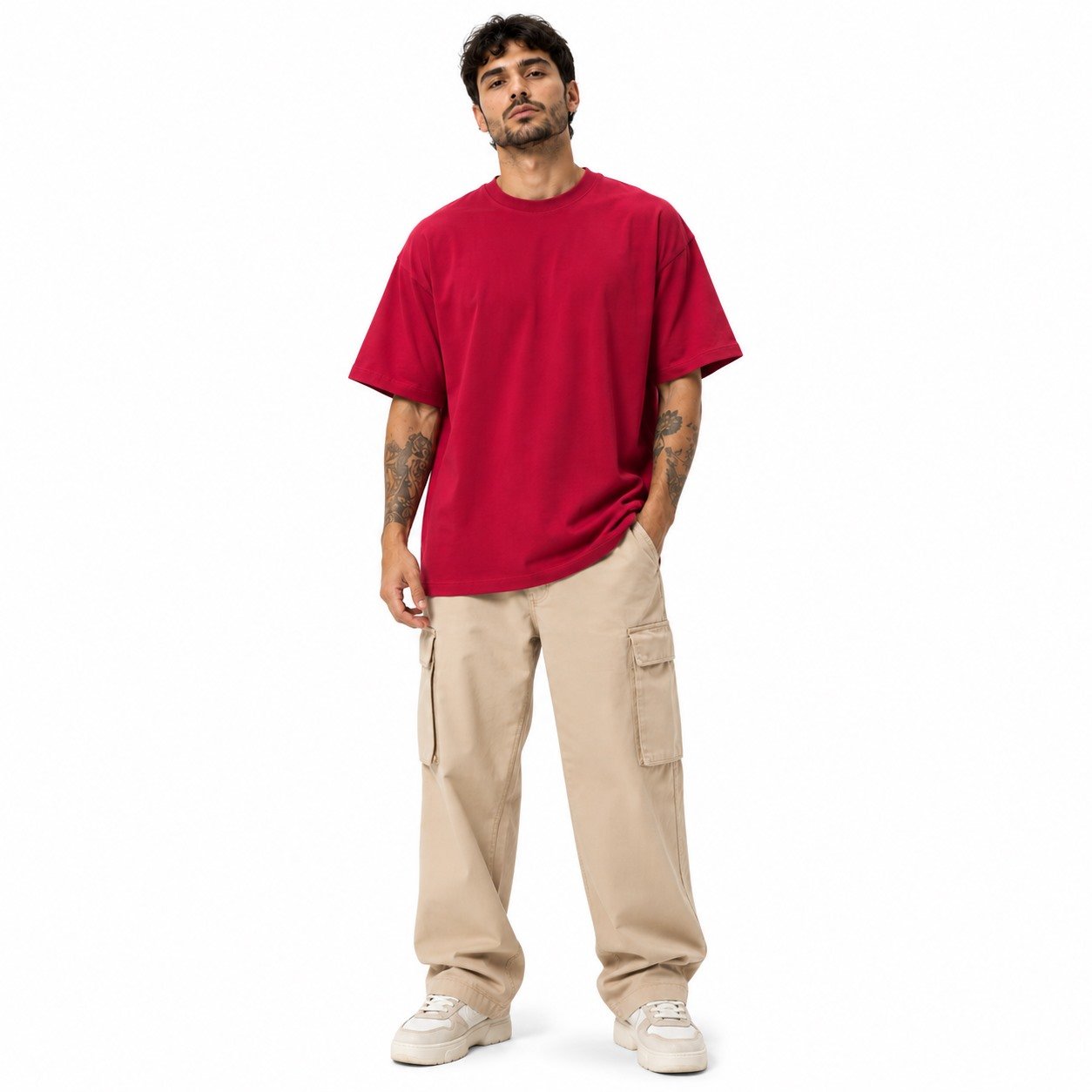camiseta-oversized-masculina-vermelho-escuro-01-capa-modelo-masculino-frente